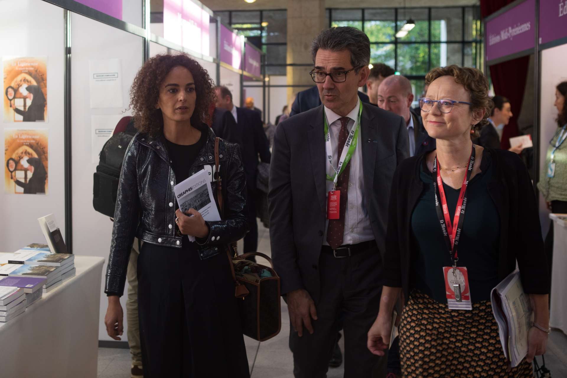 Leila Slimani, présidente du salon du livre 2024, pendant l'inauguration (c) Amélie Debray