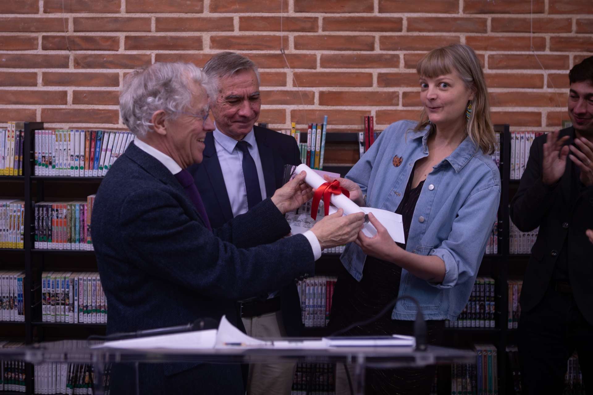 Remise du Prix de la Bande dessinée historique à Isabelle Maroger (c) Amélie Debray