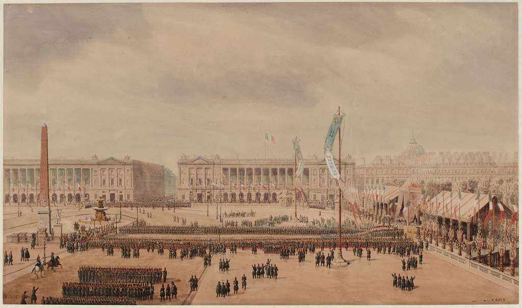 Proclamation de la République de 1848 sur la place de la Concorde
