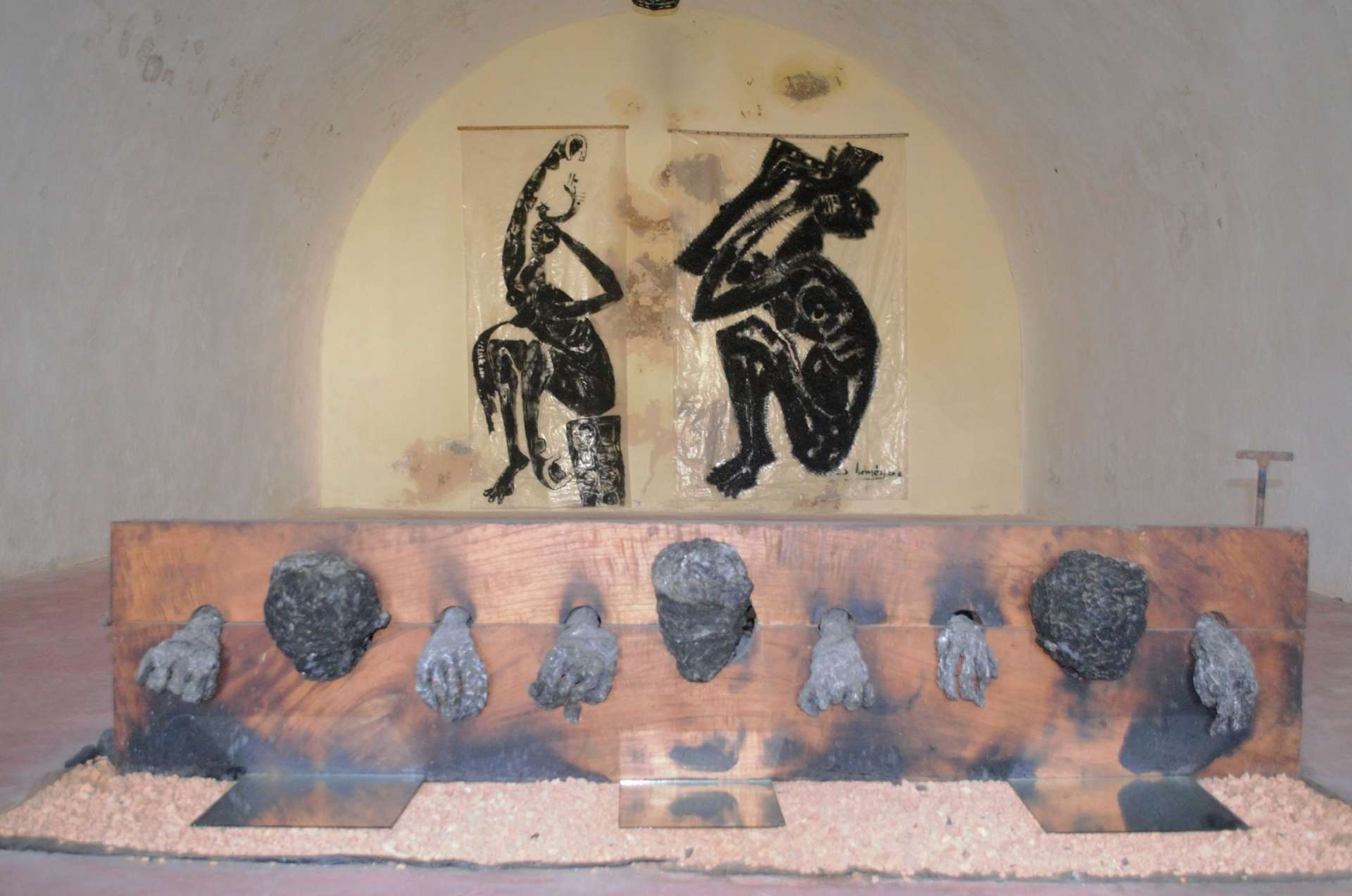Œuvre d'art de Nelson Domínguez intitulée "Source des racines", exposée au Musée National de la Ruta del Esclavo, au château de San Severino à Matanzas (Cuba)