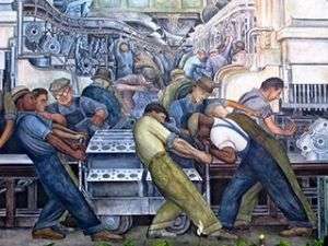 L’industrie de Détroit ou L’homme et la Machine (détail) - Diego Rivera