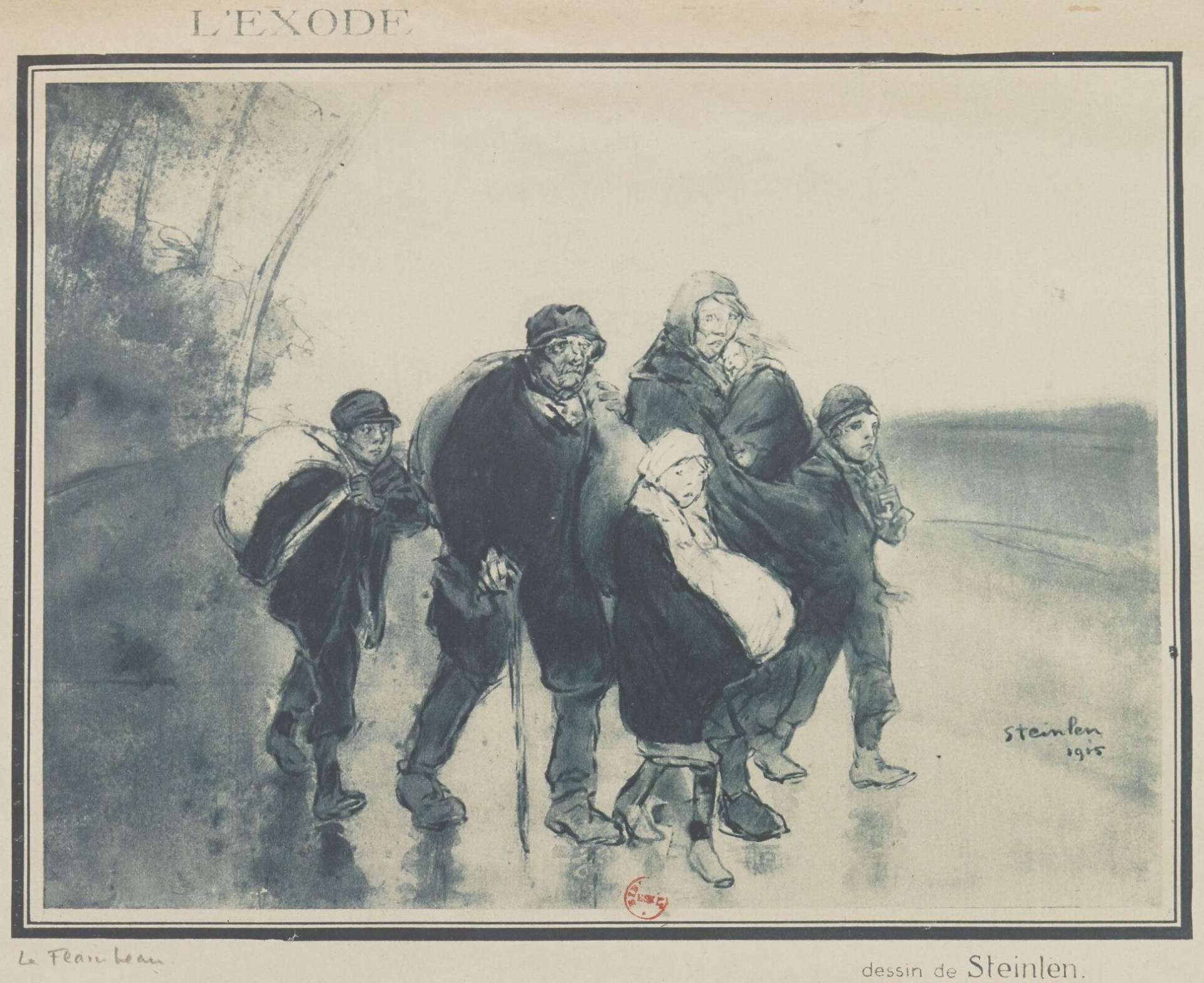 L'exode : [illustration, défet] / Steinlen 1915
Auteur : Steinlen, Théophile Alexandre (1859-1923).