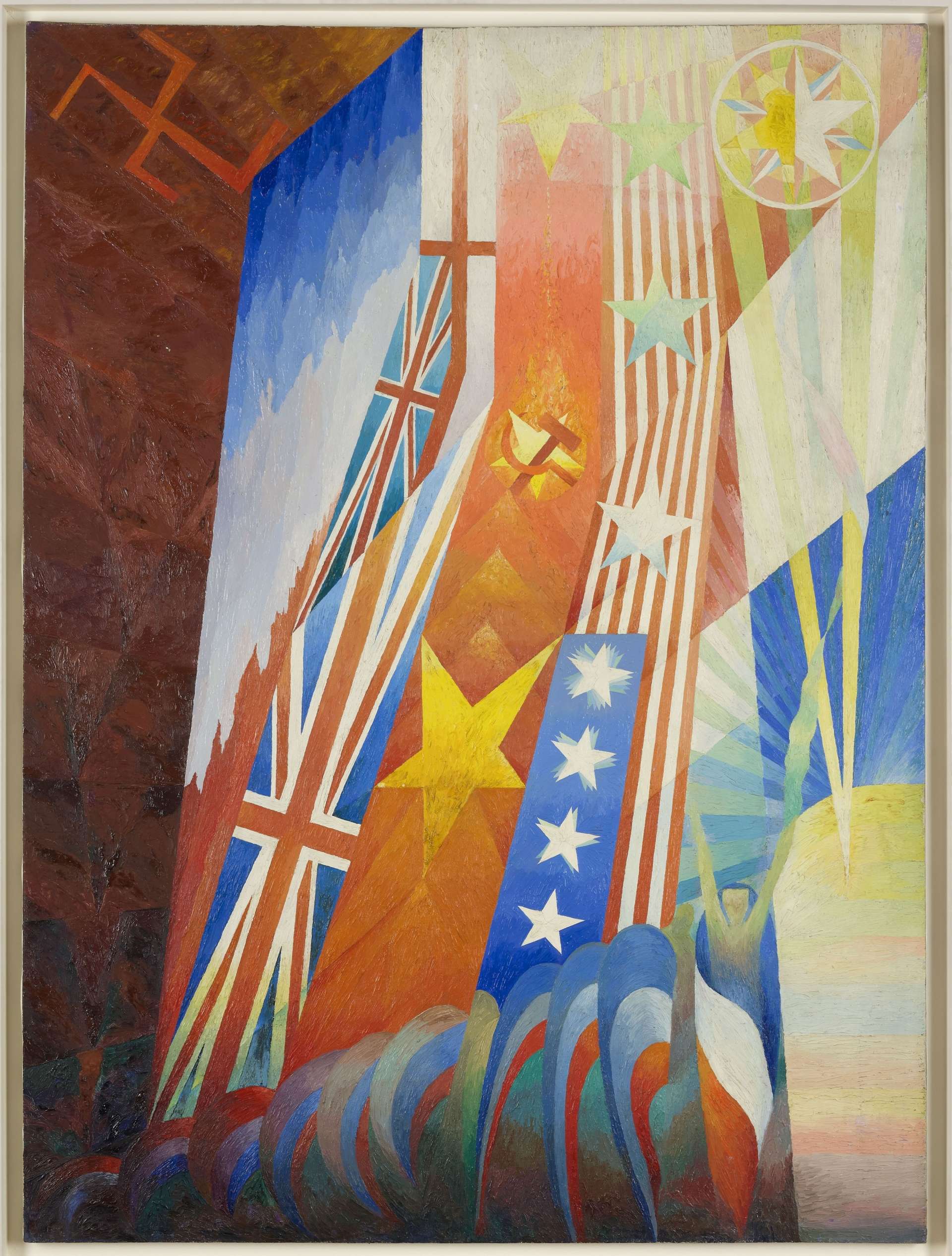 Henry Valensi (1883-1960), La marche des Alliés, 1942
[Les droits de réutilisation de cette photographie sont en cours d'acquisition par le musée de l'Armée auprès de l'ADAGP et des ayants droits du peintre.]