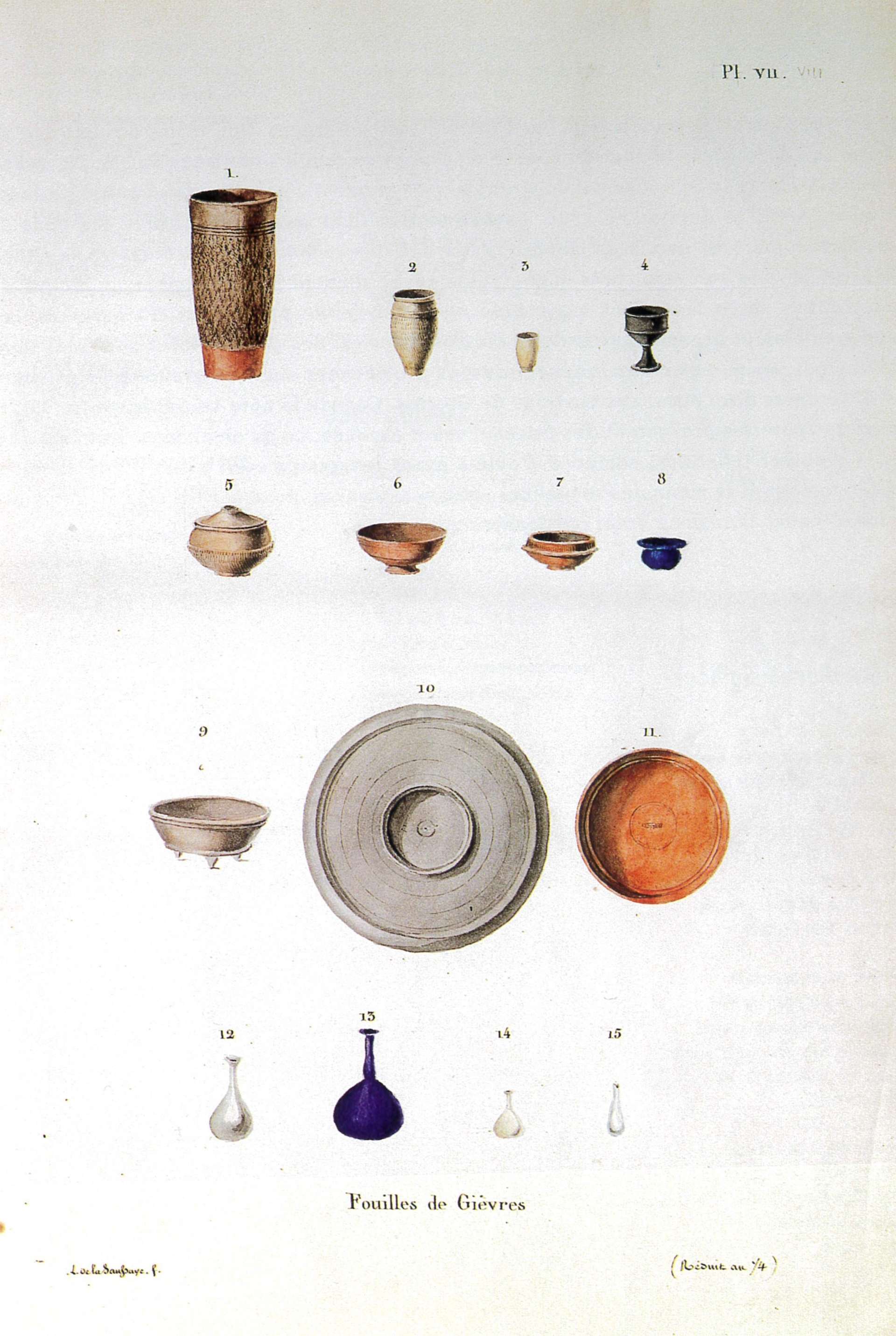 Louis de la Saussaye, Mémoires sur les antiquités de la Sologne blésoise, pl. VII, 1844