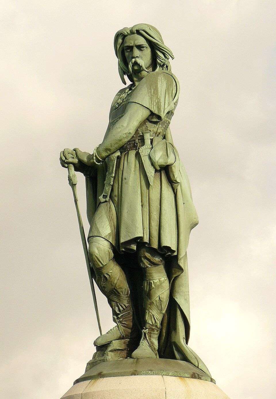 Alise-Sainte-Reine (Côte-d'Or) France - Site d'Alésia, Mont Auxois - Statue de Vercingétorix - sculpteur Aimé Millet