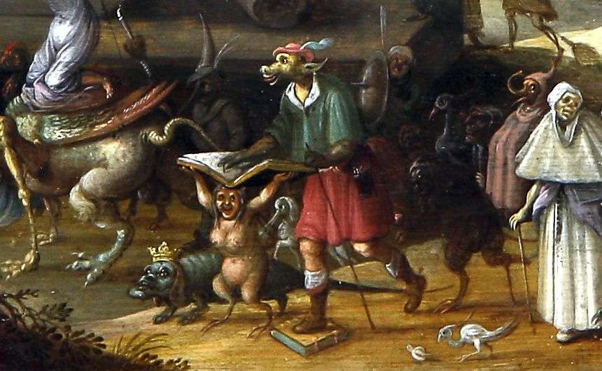 Claes Jacobsz. van der Heck, Heksensabbat, huile sur bois, 1635 (détail).