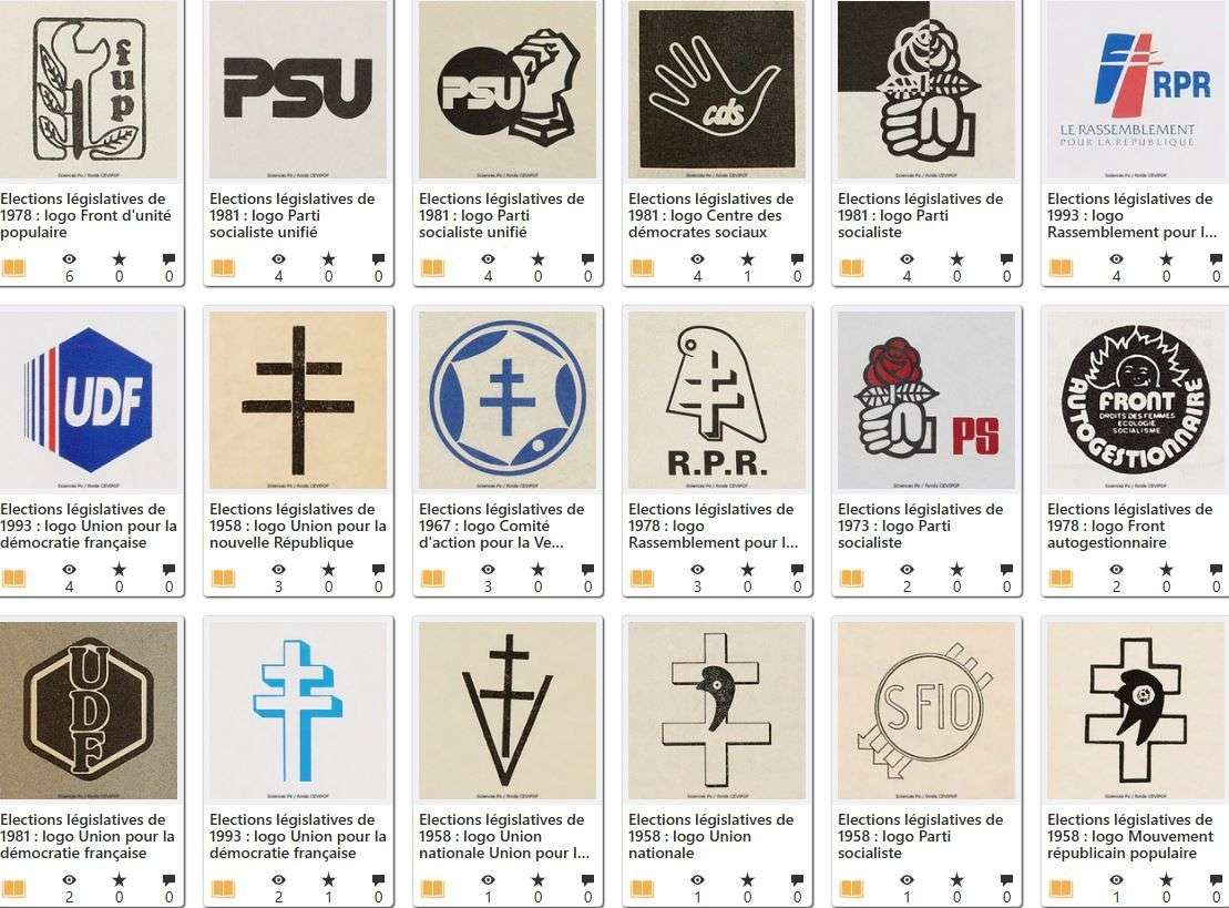 Archives électorales, collection des logos politiques, InternetArchives